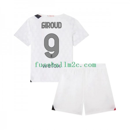 Fußballtrikots AC Mailand Olivier Giroud 9 Kinder Auswärts Trikotsatz 2023-2024 Fußballtrikots AC Mailand Olivier Giroud 9 Kinder Auswärts Trikotsatz 2023-2024